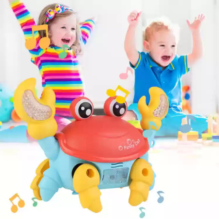 Electric Crawling Crab With Light & Music Toy